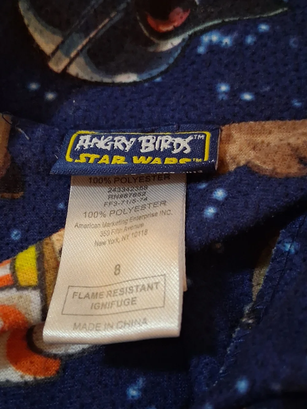 Kids Navy Star Wars Character Button Up PJ Top 8 260965